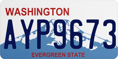 WA license plate AYP9673