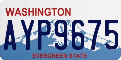 WA license plate AYP9675