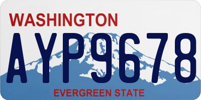 WA license plate AYP9678