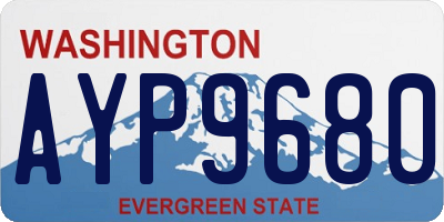 WA license plate AYP9680