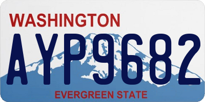 WA license plate AYP9682