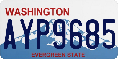 WA license plate AYP9685