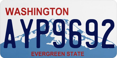 WA license plate AYP9692