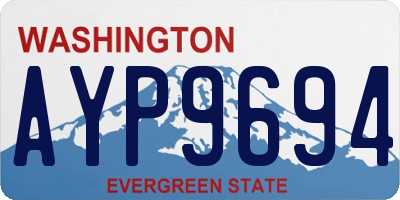 WA license plate AYP9694
