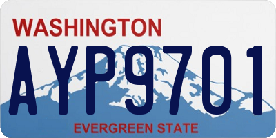 WA license plate AYP9701