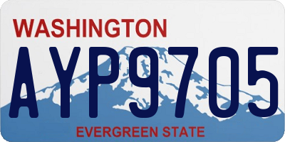 WA license plate AYP9705