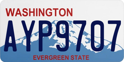 WA license plate AYP9707