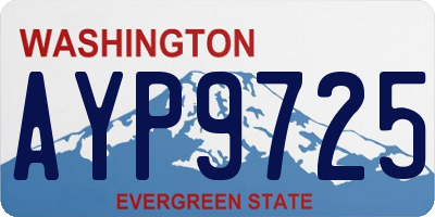 WA license plate AYP9725