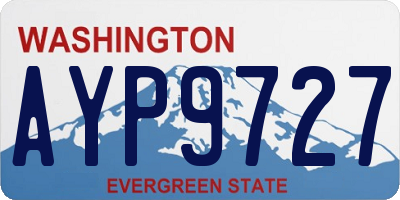 WA license plate AYP9727