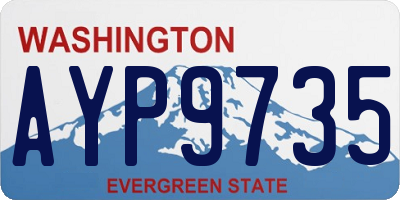 WA license plate AYP9735