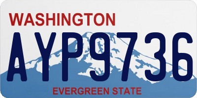 WA license plate AYP9736