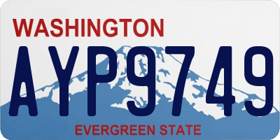 WA license plate AYP9749