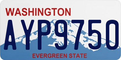 WA license plate AYP9750