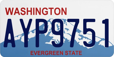 WA license plate AYP9751
