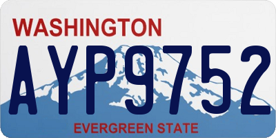 WA license plate AYP9752