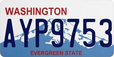 WA license plate AYP9753