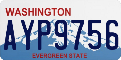 WA license plate AYP9756