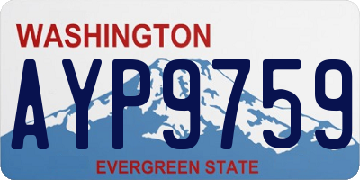 WA license plate AYP9759