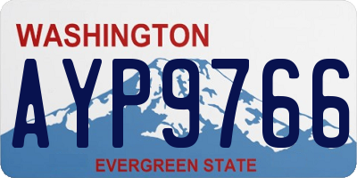 WA license plate AYP9766