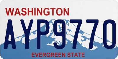 WA license plate AYP9770