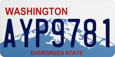 WA license plate AYP9781