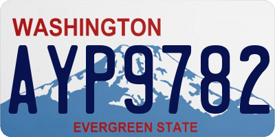 WA license plate AYP9782