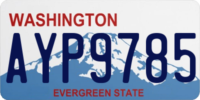 WA license plate AYP9785