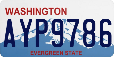 WA license plate AYP9786