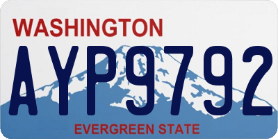 WA license plate AYP9792