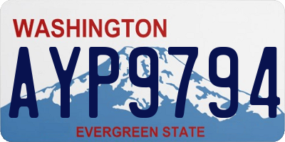 WA license plate AYP9794