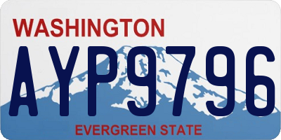 WA license plate AYP9796