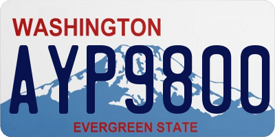 WA license plate AYP9800