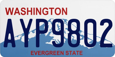 WA license plate AYP9802
