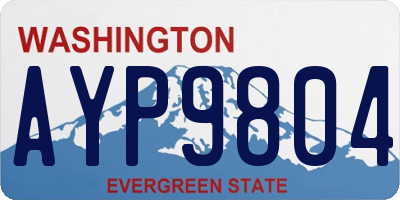 WA license plate AYP9804