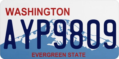 WA license plate AYP9809