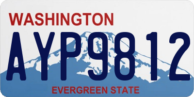 WA license plate AYP9812