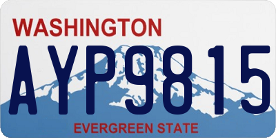 WA license plate AYP9815