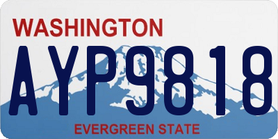 WA license plate AYP9818
