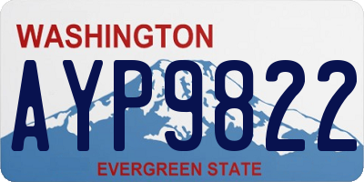 WA license plate AYP9822