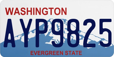 WA license plate AYP9825