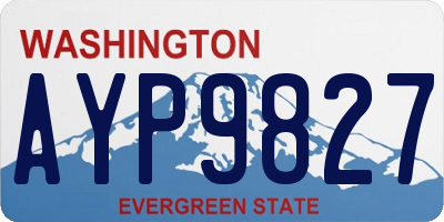 WA license plate AYP9827