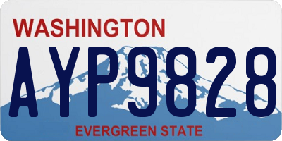 WA license plate AYP9828
