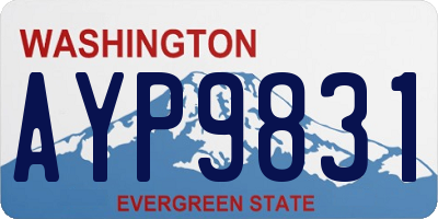 WA license plate AYP9831