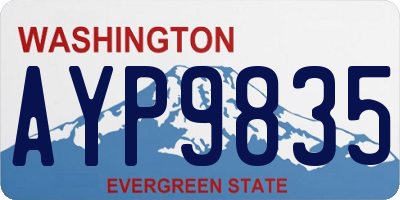 WA license plate AYP9835