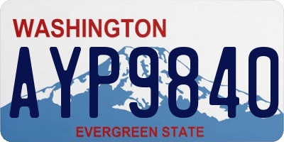 WA license plate AYP9840