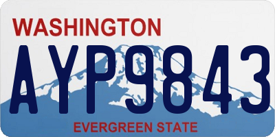 WA license plate AYP9843
