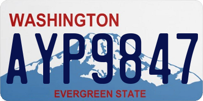WA license plate AYP9847