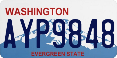 WA license plate AYP9848