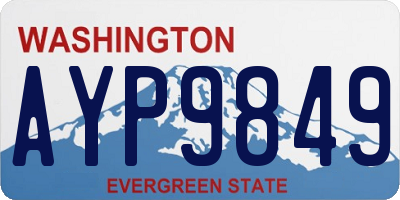 WA license plate AYP9849