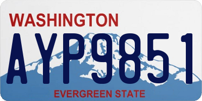 WA license plate AYP9851